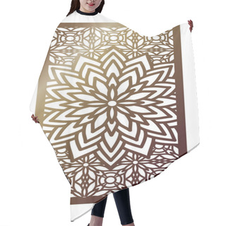 Personality  Vector Laser Cut Panel. Pattern Template For Decorative Panel. W Hair Cutting Cape