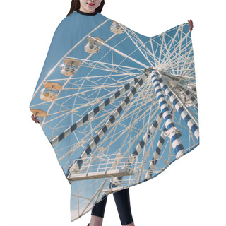 Personality  Low Angle View Of Ferris Wheel Against Blue Sky  Hair Cutting Cape