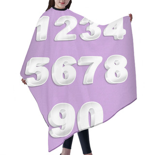 Personality  Vector Set Of Number Hair Cutting Cape