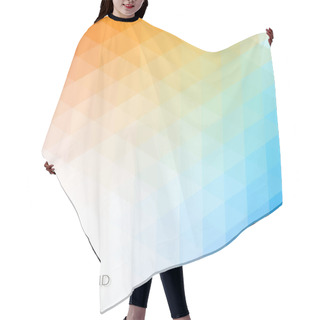 Personality  Abstract Pattern Of Orange And Light Blue Triangles. Hair Cutting Cape