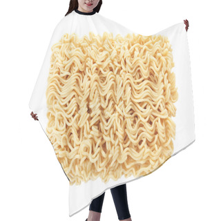 Personality  Quick Cooking Noodles Isolated On White, Top View Hair Cutting Cape