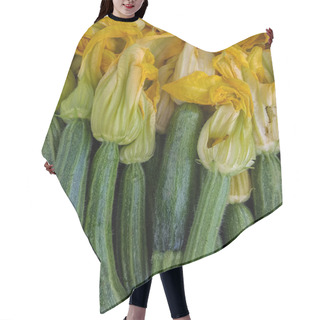 Personality  Fresh Zucchini With Flowers Hair Cutting Cape