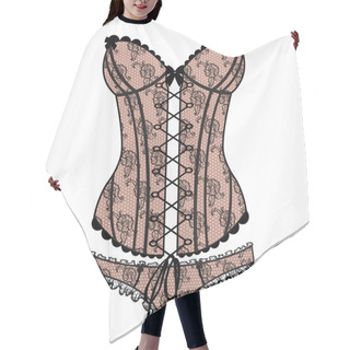 Personality  Lady's Sexy Guipure Corset Hair Cutting Cape