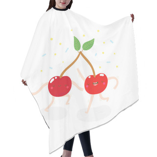 Personality  Dancing Cherries Drawing  Hair Cutting Cape