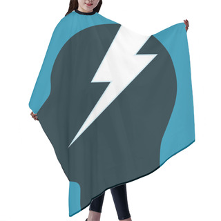 Personality  Lightning Bolt Through A Mans Head Hair Cutting Cape