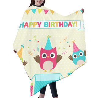 Personality  Birthday Party Card Hair Cutting Cape