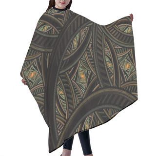 Personality  Intricate Abstract Fractal. Colorful Floral Pattern With Circles And Curves Hair Cutting Cape