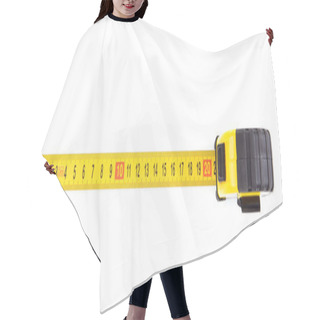 Personality  Tape Measure Isolated On White Hair Cutting Cape