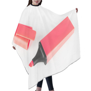 Personality  Red Highlighter Hair Cutting Cape