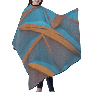 Personality  Top View Of Textured Sand Background With Color Filter Hair Cutting Cape