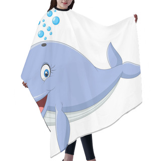 Personality  Illustration Of Happy Whale Cartoon  Hair Cutting Cape