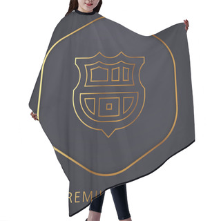 Personality  Barcelona Golden Line Premium Logo Or Icon Hair Cutting Cape