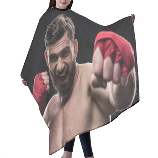 Personality  Boxer With Wrapping Hands Hair Cutting Cape
