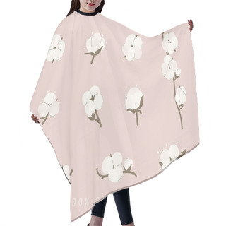 Personality  Cotton Flower & Ball Big Set. Concept Of Of Natural Eco Organic Textile, Fabric. Hair Cutting Cape