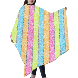 Personality  Bright Seamless Pattern With Multicolored Stripes  Hair Cutting Cape