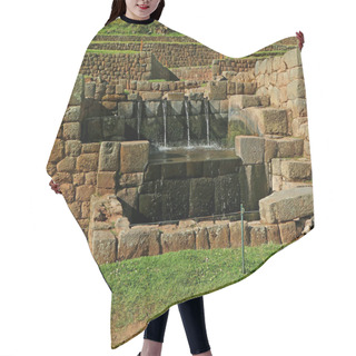 Personality  Well Preserved Inca's Fountain At Tipon, Historic Civil Engineering Landmarks In Sacred Valley Of The Inca, Cuzco, Peru Hair Cutting Cape