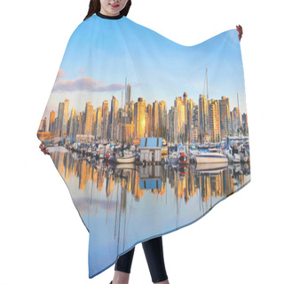 Personality  Vancouver Skyline Panorama At Sunset Hair Cutting Cape