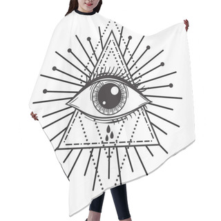 Personality  Vector Illustration Of An All-Seeing Occult Or Masonic Eye Hair Cutting Cape