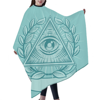 Personality  All Seeing Eye. Vector Illustration Hair Cutting Cape