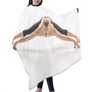 Personality  Athletic Man Posing  Hair Cutting Cape