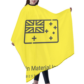 Personality  Australia Minimal Bright Yellow Material Icon Hair Cutting Cape
