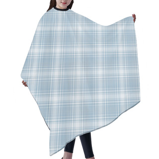 Personality  Seamless Light Blue & White Plaid Background Hair Cutting Cape