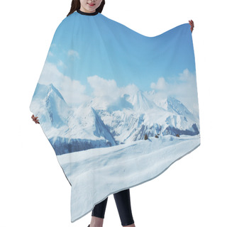 Personality  High Mountains Under Snow In The Winter Hair Cutting Cape