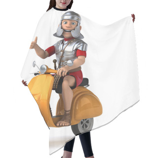 Personality  Fun Roman Soldier On Scooter Hair Cutting Cape