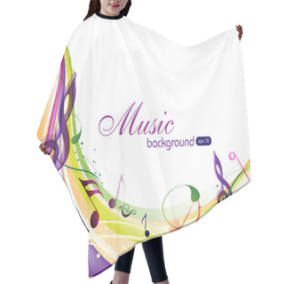 Personality  Colorful Musical Background. Hair Cutting Cape