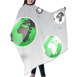 Personality  Set Of Earth Globe Icons Hair Cutting Cape
