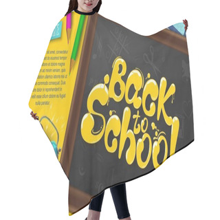 Personality  Ink Flowing In Lettering Form Back To School. Hair Cutting Cape