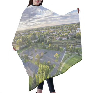 Personality  Aerial View Of Basketball Courts Hair Cutting Cape