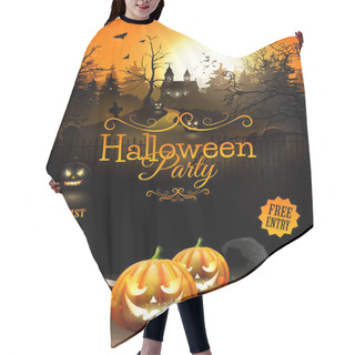 Personality  Halloween Party Flyer Hair Cutting Cape