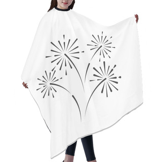 Personality  Firework Vector Icon Illustration Hair Cutting Cape