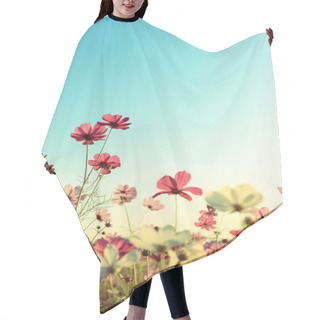 Personality  Retro Cosmos Flowers Blossoming Hair Cutting Cape