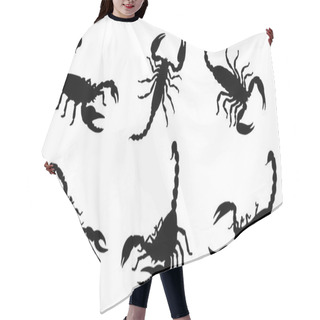 Personality  Scorpion Silhouettes Hair Cutting Cape