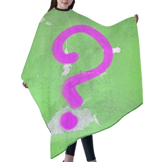 Personality  Abstract Question Sign On Wall, Vintage Details. Hair Cutting Cape