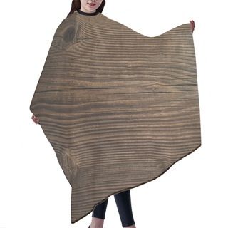 Personality  Dark Brown  Aged Wooden Texture Hair Cutting Cape