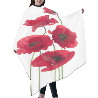 Personality  Poppy Flowers Hair Cutting Cape