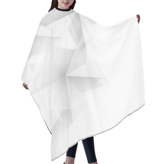 Personality  Vector Abstract Geometric Shape From Gray Cubes. Hair Cutting Cape