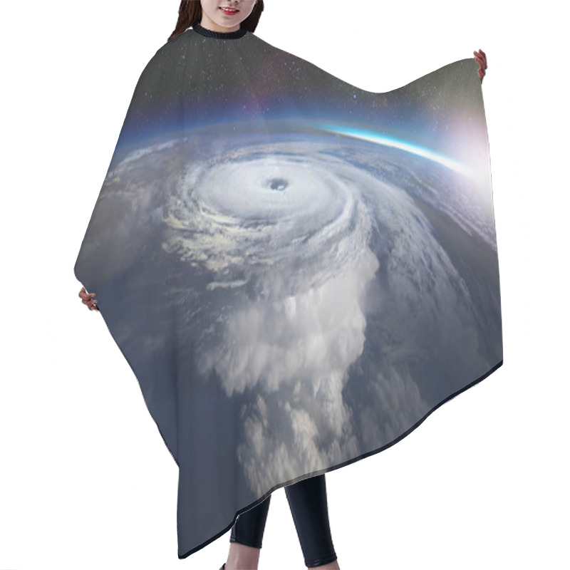 Personality  Giant Hurricane Seen From The Space. Satellite View. Elements Of This Image Furnished By NASA. Hair Cutting Cape