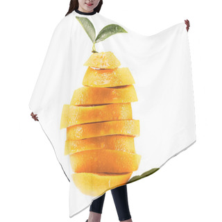 Personality  Sliced Orange With Leaves Hair Cutting Cape