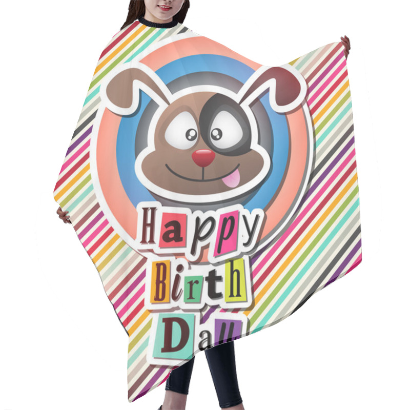 Personality  Birthday Card With Dog Hair Cutting Cape