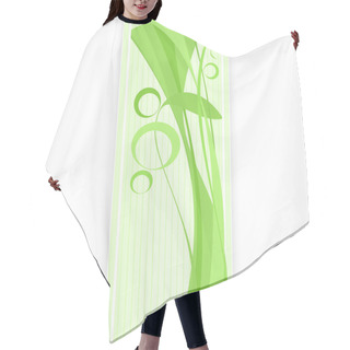 Personality  Abstract Banner With Green Pattern Hair Cutting Cape