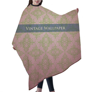 Personality  Vintage Wallpaper Background. Vector Illustration.  Hair Cutting Cape