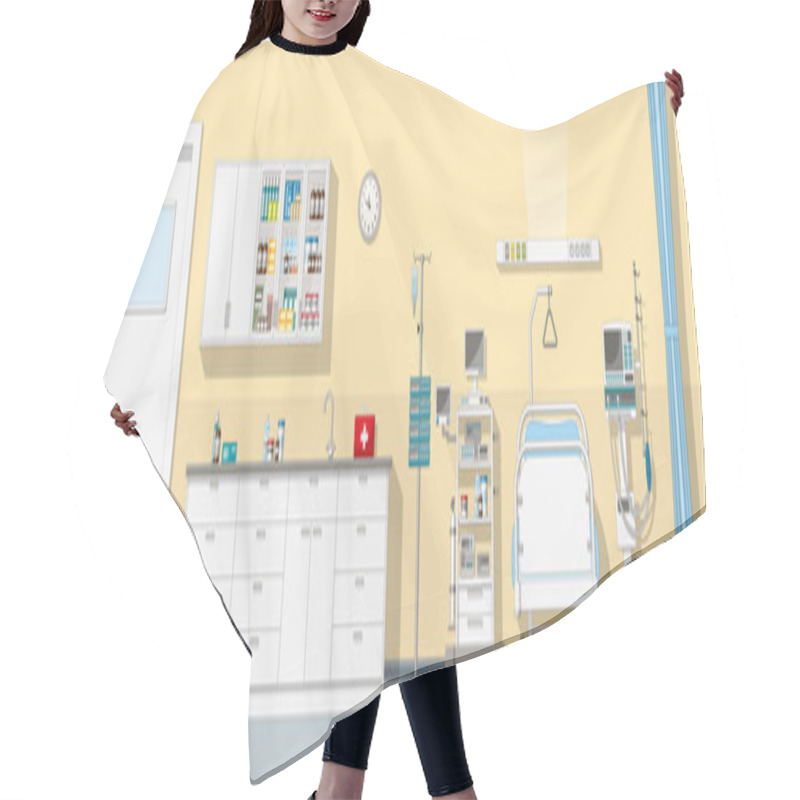 Personality  Illustration An Intensive Care Unit, Panorama Hair Cutting Cape