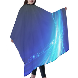 Personality  Abstract Blue Wave Hair Cutting Cape