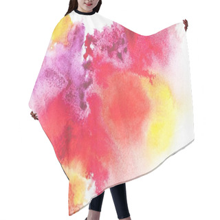 Personality  Abstract Painting With Colorful Paint Blots On White  Hair Cutting Cape
