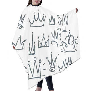 Personality  Doodle Set Of Crowns Hair Cutting Cape