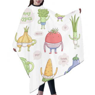Personality  Funny Veggies Hair Cutting Cape